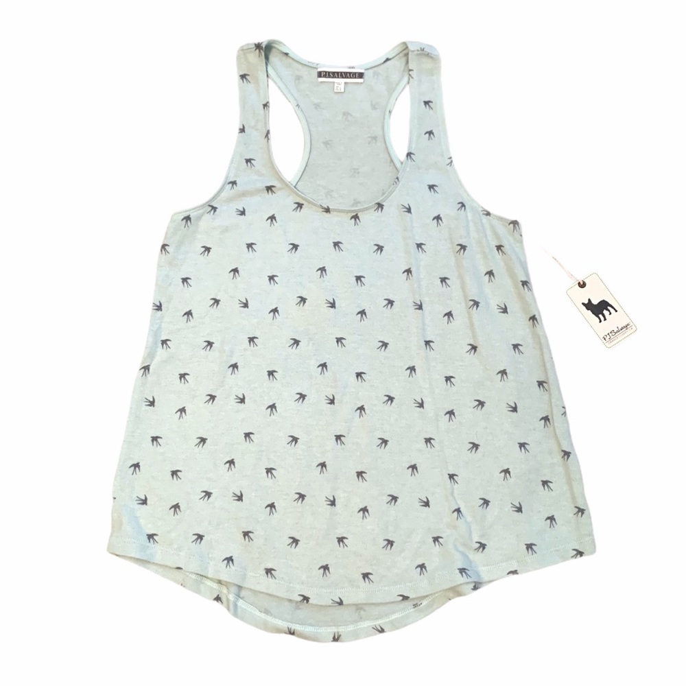 P.J. SALVAGE Basic Tank Top Seafoam Sparrow Large